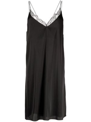 Natasha Zinko lace-detail double-strap minidress - Black