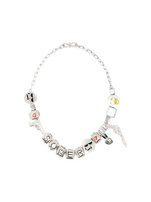 Natasha Zinko letters silver necklace