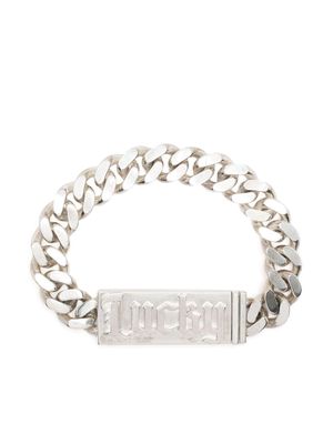 Natasha Zinko lucky-embossed chain bracelet - Silver