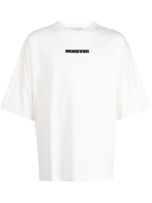 Natasha Zinko Monster-print cotton T-shirt - White