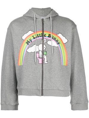 Natasha Zinko My Little Bunny graphic-print hoodie - Grey