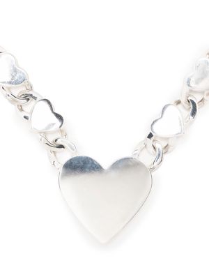 Natasha Zinko silver heart-charm chain necklace