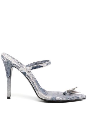 Natasha Zinko spike-toe heeled sandals - Blue