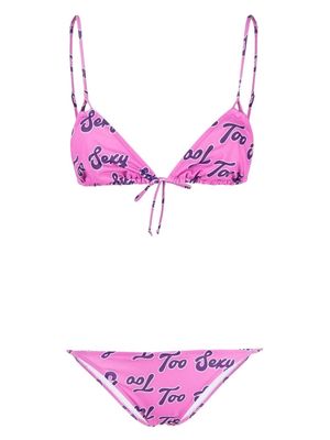 Natasha Zinko Too Sexy-print bikini set - Pink