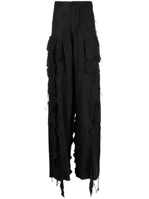 Natasha Zinko wide-leg cargo trousers - Black