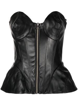 Natasha Zinko zip-front corset top - Black