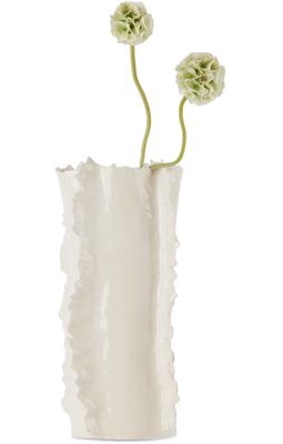 Nathalee Paolinelli SSENSE Exclusive Off-White Torn Tier Vase