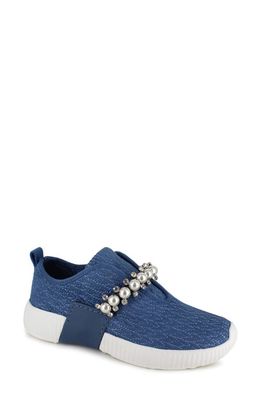 National Comfort Kenzey Embellished Slip-On Sneaker in Blue Suede