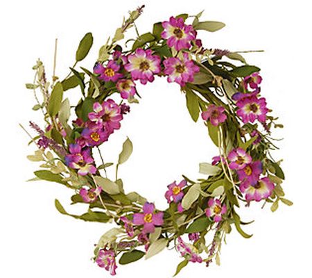 National Tree Company 20" Garden Accents Purple Daisy Wreath