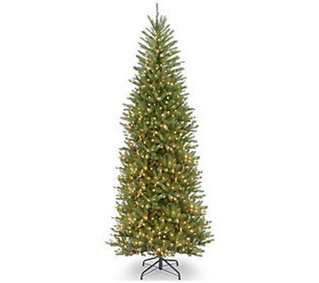 National Tree Company 9' Dunhill Fir Slim Tree w/ Clear Lights