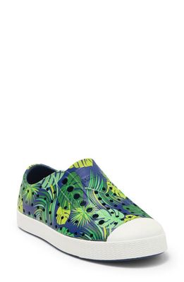 Native Shoes Jefferson Print Slip-On Sneaker in Frontier Blue/Picnic Foliage