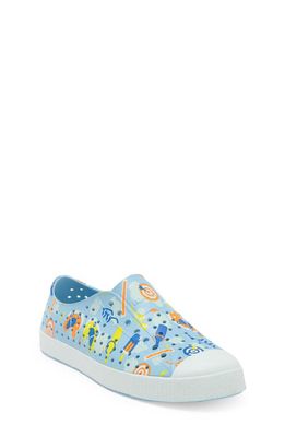 Native Shoes Jefferson Water Friendly Perforated Slip-On in Sky Blue/Coastal Blue