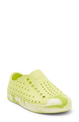 Native Shoes Jefferson Water Friendly Slip-On Sneaker in Celery Green/Celery Marble