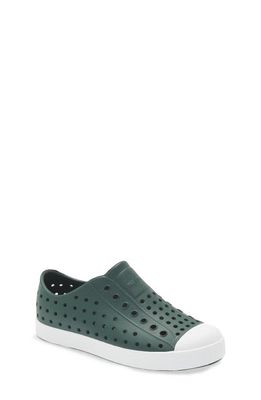 Native Shoes Jefferson Water Friendly Slip-On Sneaker in Spooky Green/Shell White