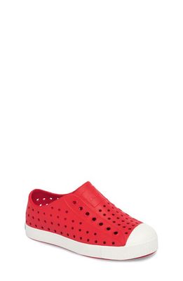 Native Shoes Jefferson Water Friendly Slip-On Sneaker in Torch Red/Shell White