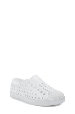 Native Shoes Kids' Jefferson Water Friendly Slip-On Sneaker in Shell White/Shell White 