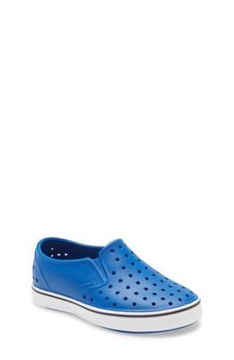 Native Shoes Kids' Miles Slip-On Sneaker in Victory Blue/Shell White
