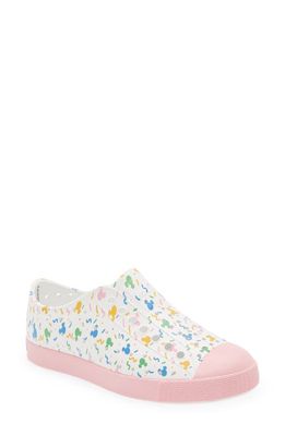 Native Shoes x Disney Jefferson Print Slip-On Sneaker in Shell White/pastel Confetti