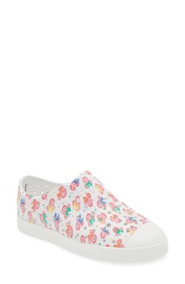 Native Shoes x Disney Kids' Jefferson Print Slip-On Sneaker in Shell White/Minnie Paint
