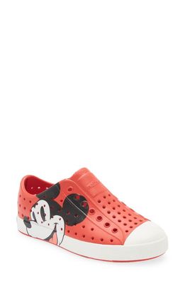 Native Shoes x Disney Kids' Jefferson Print Slip-On Sneaker in Torch Red/classic Mickey