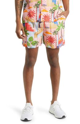 Native Youth Tropical Print Shorts in Pink