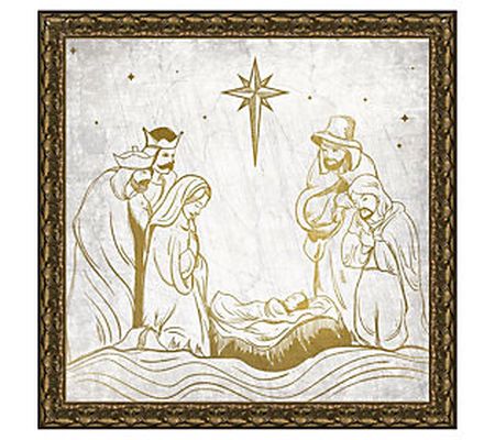 Nativity Gold Framed Art by Timeless Frames