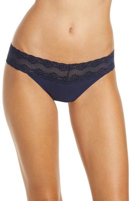 Natori Bliss Perfection Thong in Midnight Navy