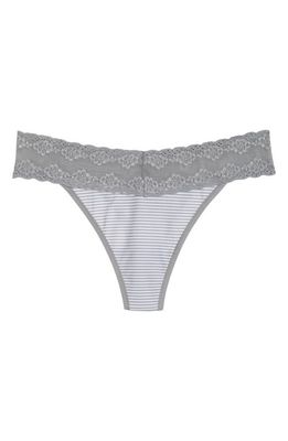 Natori Bliss Perfection Thong in Stormy Stripe
