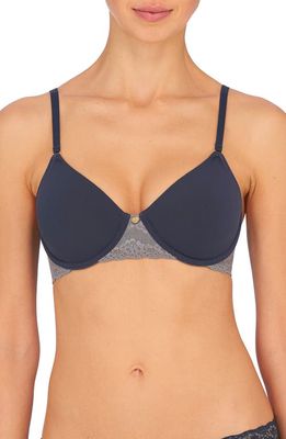 Natori Bliss Perfection Unlined Underwire Bra in Ash/Anchor