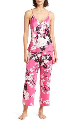Natori Kyoto Floral Print Pajamas in Pink Multi