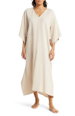 Natori Onsen Cotton Nightgown in Sand Dune