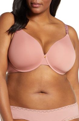 Natori Pure Luxe Underwire T-Shirt Bra in Frose/Red Clay