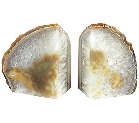 Natural Agate Bookends, Set of 2