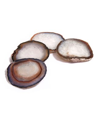 Natural Agate Coasters, Set of 4