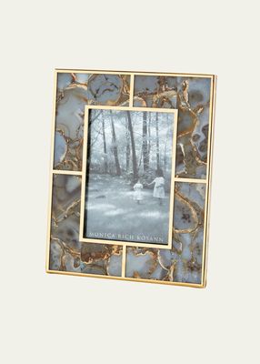 Natural Agate Deco Photo Frame, 5" x 7"