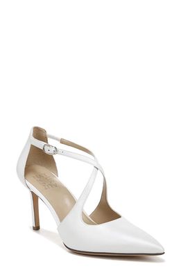 Naturalizer Anne Strappy Pump in White Pearl Leather