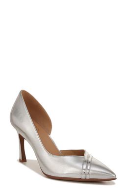 Naturalizer Aubrey Asymmetric Pointed Toe Pump in Silver Leather