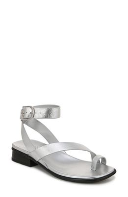 Naturalizer Birch Ankle Strap Sandal in Silver Faux Leather