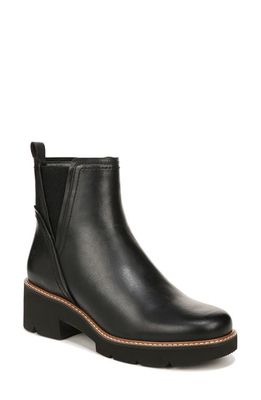 Naturalizer Darry Water Repellent Platform Bootie in Black Leather