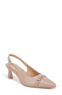 Naturalizer Dovey Slingback Cap Toe Pump in Warm Fawn Tan Leather