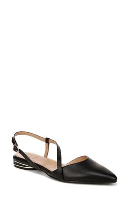 Naturalizer Hawaii Pointed Toe Slingback Flat in Black Leather