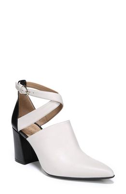 Naturalizer Holland Cross Strap Pump in White/Black Leather