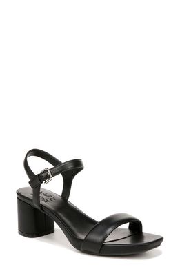 Naturalizer Izzy Ankle Strap Sandal in Black Leather