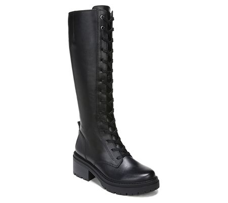 Naturalizer Leather Lace Up High Shaft Boots -Johni