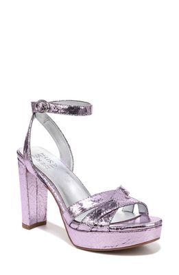Naturalizer Mallory Ankle Strap Platform Sandal in Wildrose Pink Leather