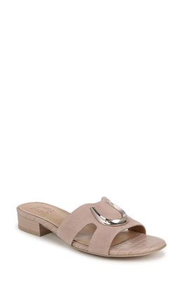 Naturalizer Misty Slide Sandal in Warm Fawn Tan Leather