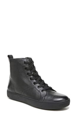 Naturalizer Morrison High Top Sneaker in Black Leather