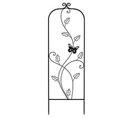 Nature Spring 46" Butterfly Vine Trellis, Black