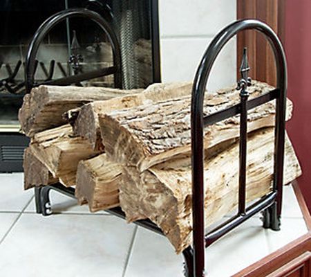 Nature Spring Fireplace Log Rack with Finial De sign
