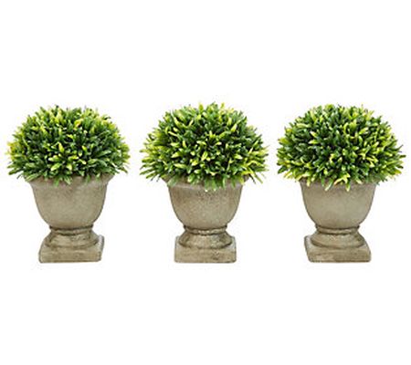 Nature Spring Set of 3 Potted Faux Grass Plants